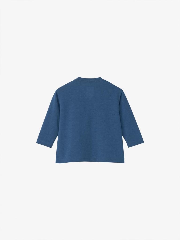 The North Face Long Sleeve Cut and Sewn Heat Protection Mountain Size 90 T-Shirt, B/L/S Tee, Blue,