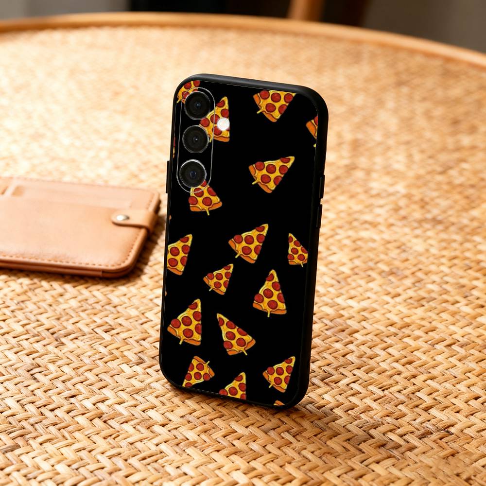 Leckeres P-Pizza C-Käse Handyhülle Für Samsung A73,72,71,53,52,51,22,91,80, Weiche Schwarze Hülle