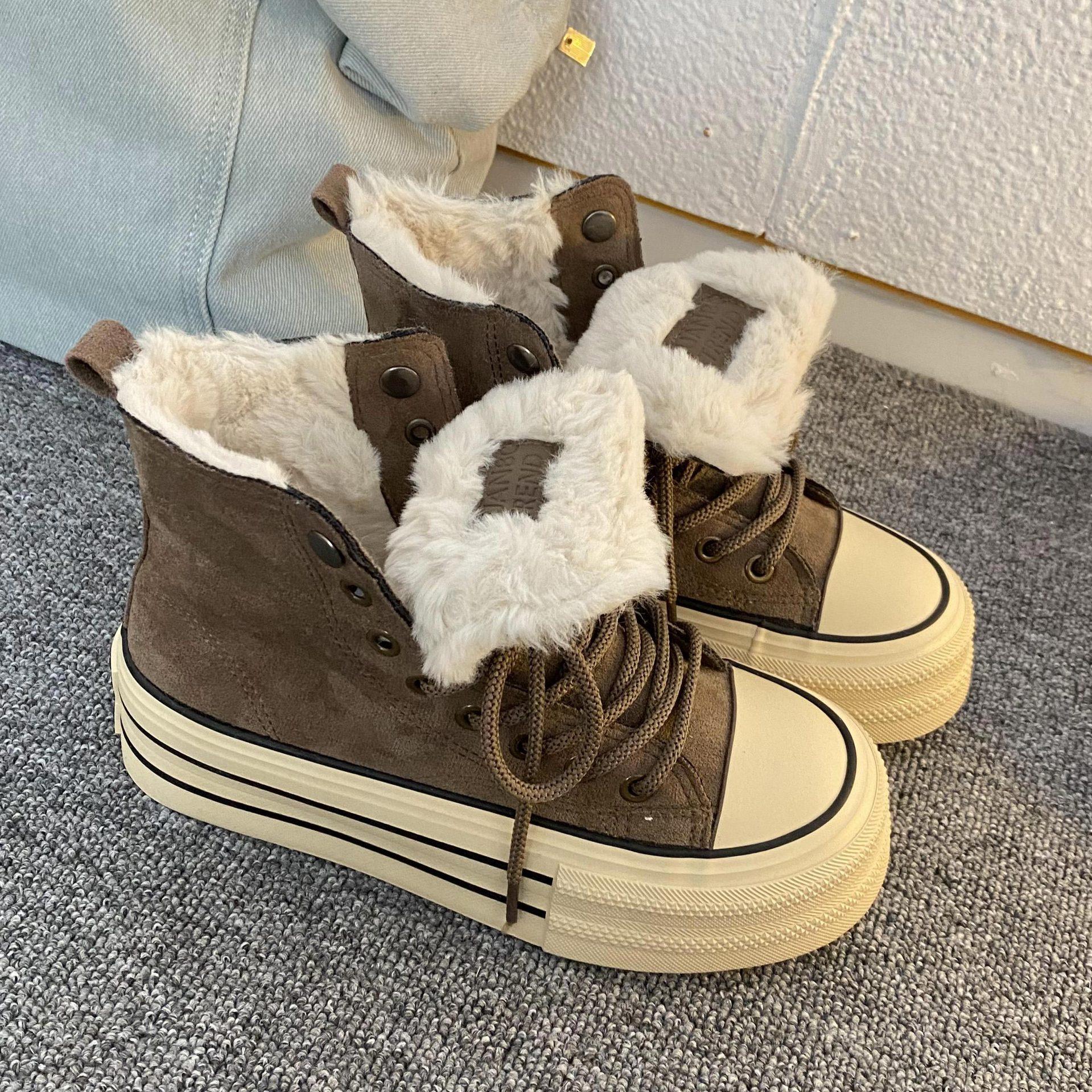 

Осенне-зимние высокие хлопковые туфли для женщин 40 темно-коричневого