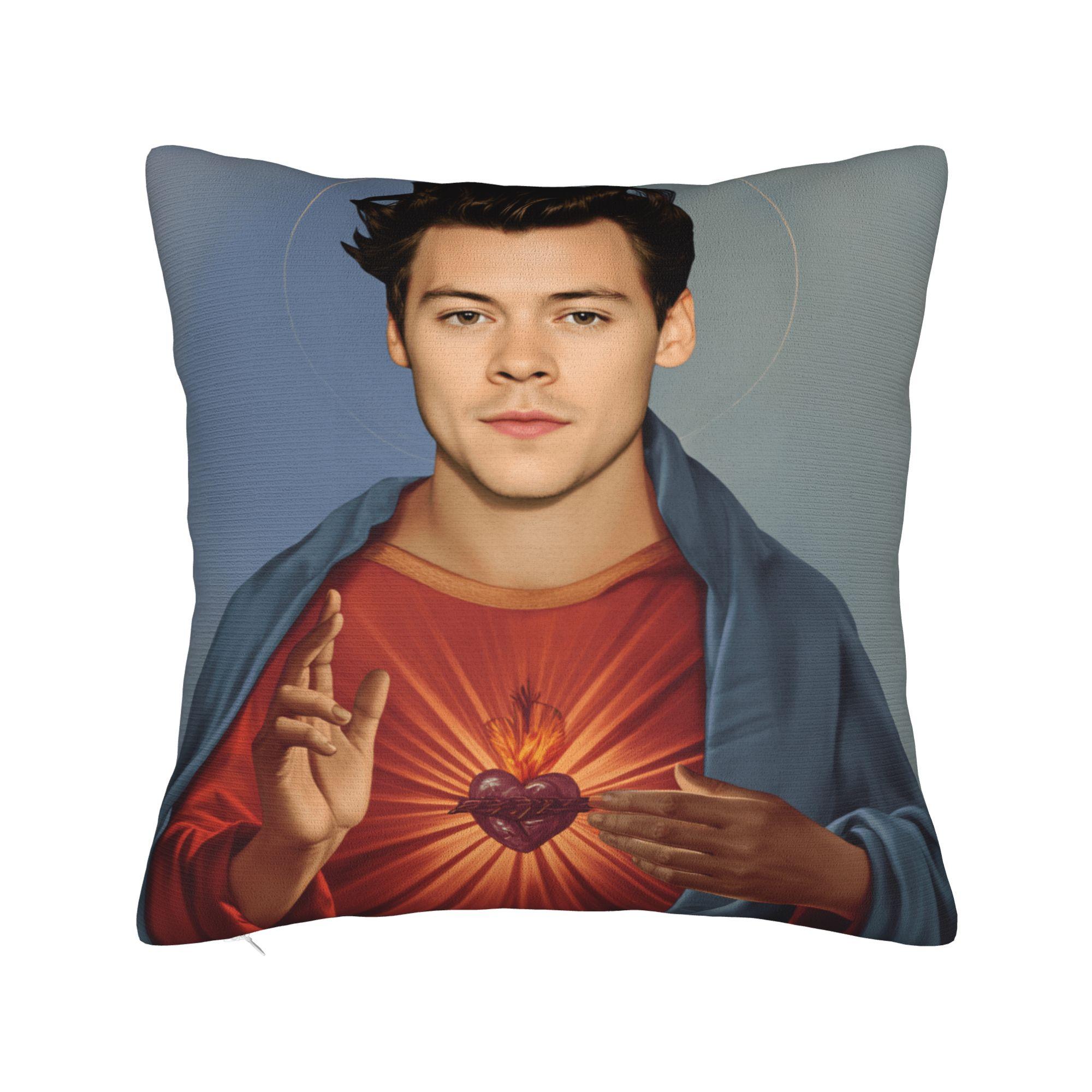 

Singer H-Harrys S-Styles Pillow Case Novelty Pillow Cover Soft Pillowcases For Sofa Home Decor 12x12Inch