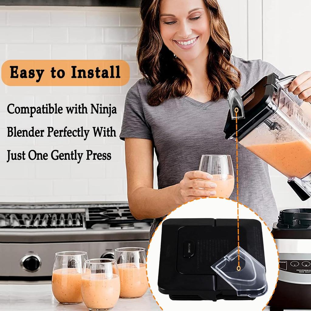Pour Spout Cover Replacement Compatible with Ninja Blender Lid 72oz, Spout Cover Lid Flap for Ninja Blender Square Top Pitcher, Fit for BL660 BL740
