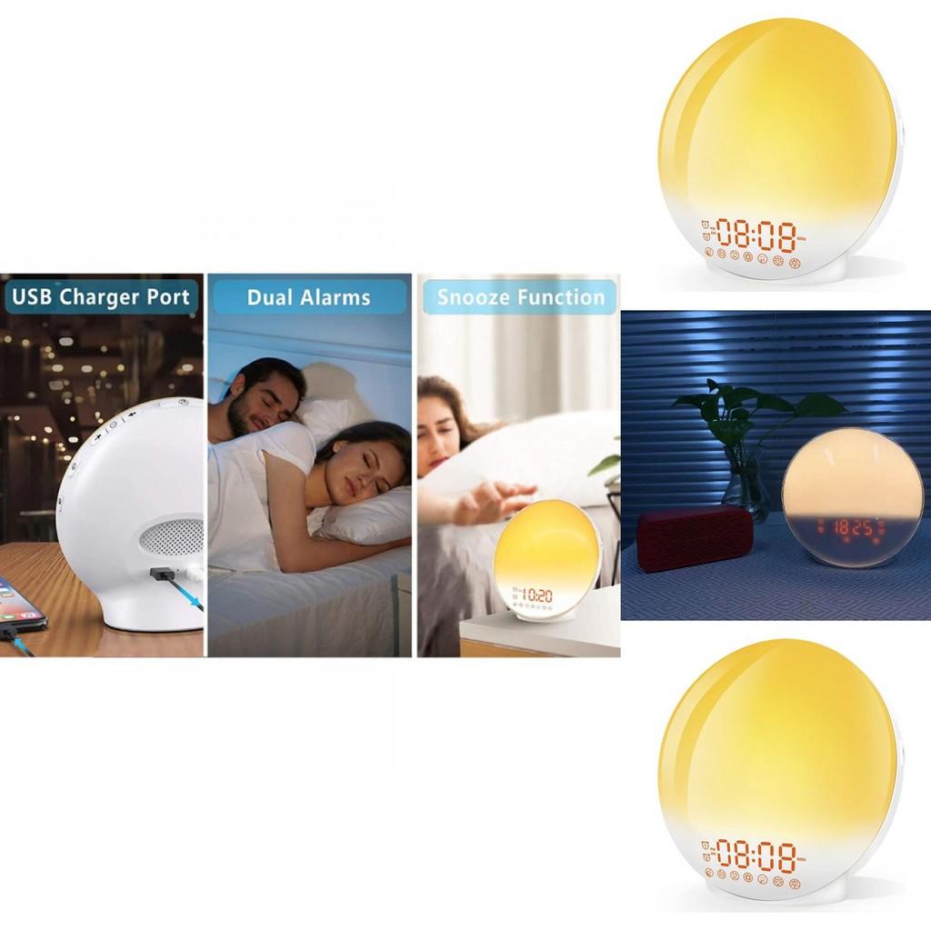 Colorful Sunrise Sunset Simulation Wake Up Light Led Alarm Clock For Cozy Ambiance
