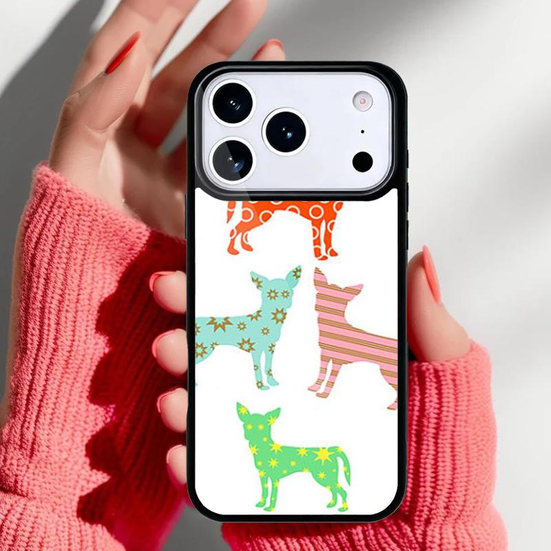 Chihuahua Cute Dog Puppy collage Phone Case for iPhone 17 16 15 14 13 Pro Max Back Cover for 12 11 Pro Coque