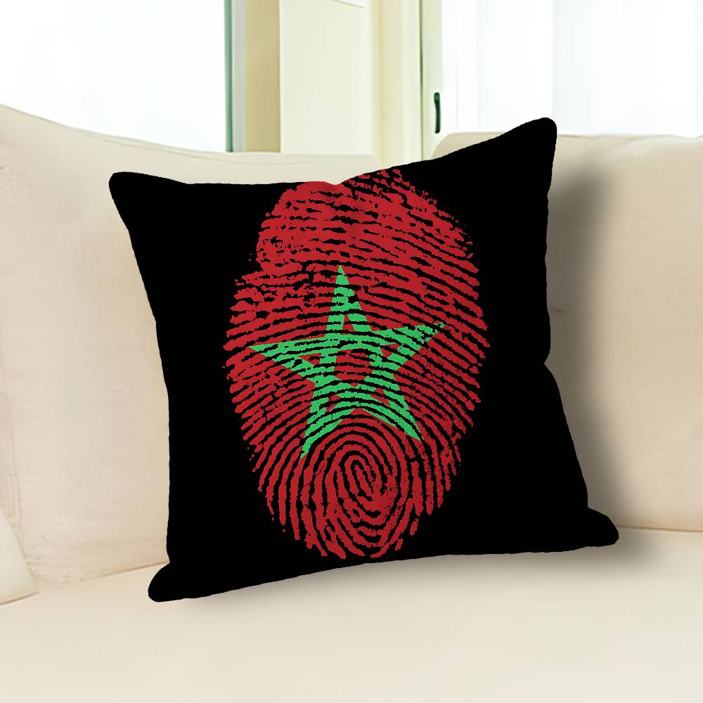M-Moroccos Flag Map Various Sizes Square Pillow Case For Car Home Bedchamber Decor Custom Valentine gift