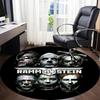 1pc Rammstein Metal Office Round Area Rug,  Under Office Chairs Bedroom Living Room Home Decor A0926051