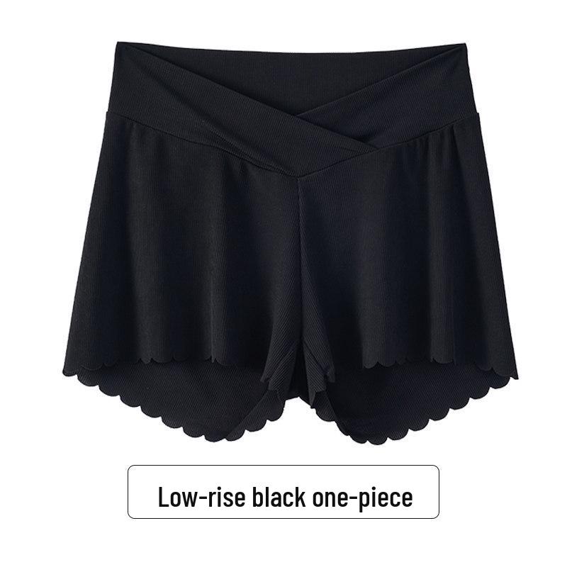 Maternity Low Waist Ice Silk Safety Shorts for Skirts - Lightweight, Anti-Exposure, Summer Outerwear One Size (Fits 80-110 lbs)