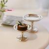 1Pc Miniature Dollhouse Metal Cake Dessert Tray Alloy Fruit Snack Tray Toy for Doll House Decoration