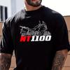 NT1100 20222024 Motorrad T-Shirt Für Fahrer Herren und Damen Mode Lässig Hoher Rundhalsausschnitt Baumwoll-T-Shirt