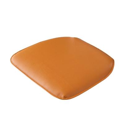 Waterproof D-Shape PU Leather Seat Cushion Non-slip Thickened Dining Chair Cushion Solid Color Dirt-resistant Table Chair Mat