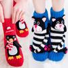 Knitted Novelty Sock Warmth Christmas Socks New 3D Knit Animal Socks  Women Girls