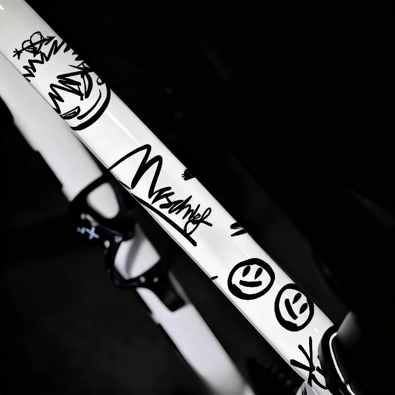 1 Set MTB Rennrad Rahmen Aufkleber Cartoon DIY Reflektierend Wasserdicht Fahrrad Aufkleber Für Fahrrad Rahmen Oberrohr