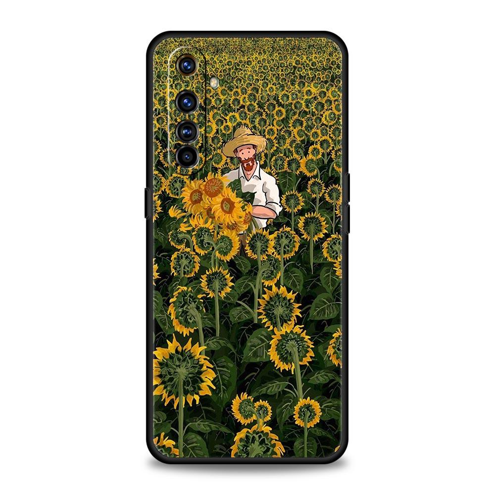Aesthetic Sunflower For Realme GT Neo 2 3 3T Phone Case For Realme 11 10 9 8 5G 7 6 GT2 Pro Plus C21 C11 C25 C35 Silicone Cover