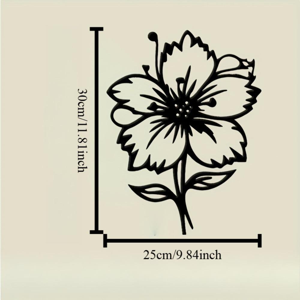 

Metal Wall Art Five Petal Flower Decor for Home Garden Indoor Outdoor Mother Day Anniversary Gift L-50cm/20inch