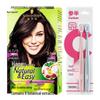 Half-and-Half Velvet Care Toothbrush Twin Pack with Yiran Natural Brown Hair Dye