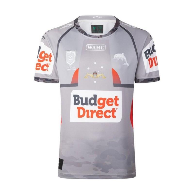 Dolphins NRL 2026 Indigenous Jersey Mens Rugby Training Shirt Short Sleeve Cotton Blend Sportswear