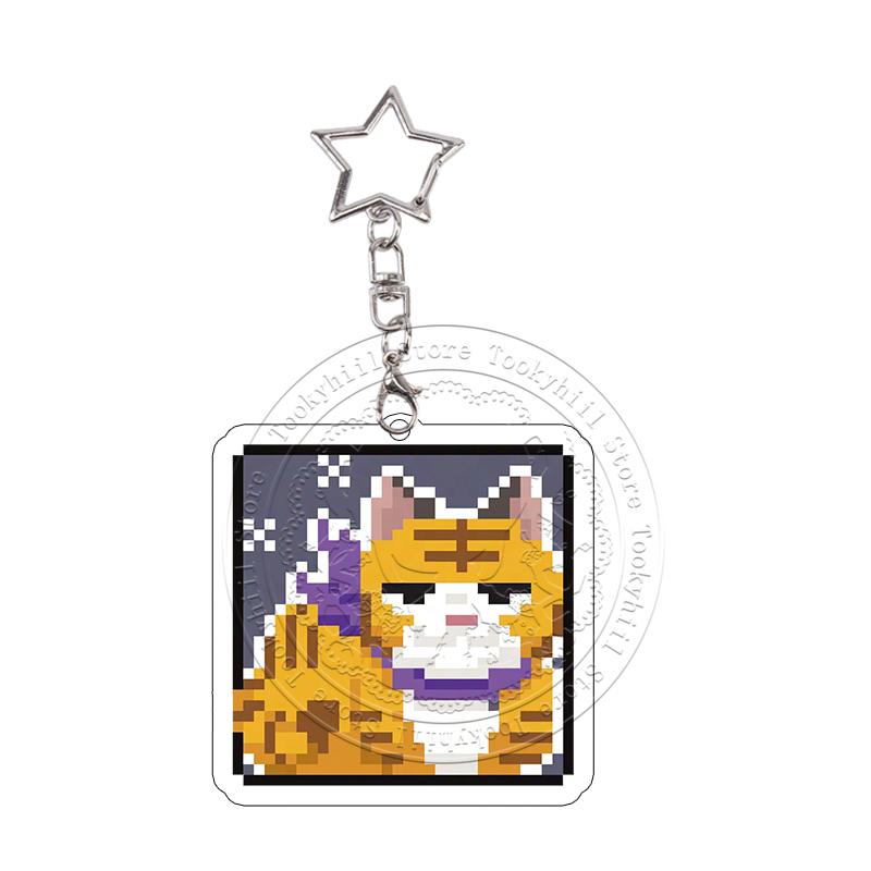 Pixel Daemons of The Shadow Realm Acrylic Keychain Exquisite Anime Cartoon Cosplay Props Decor Accessories Characters Role Gift