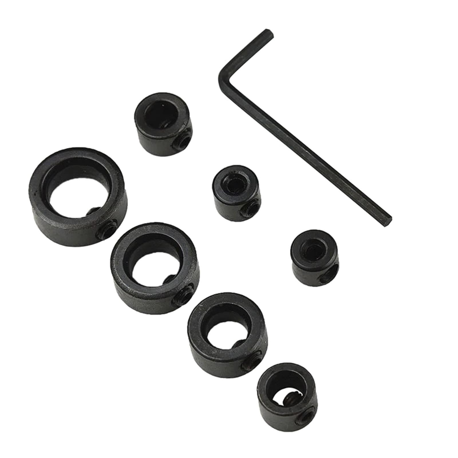 

Набор из 8 стопорных колец для ограничения глубины сверления, регулируемые позиционирующие кольца, разрезные кольца 3-16 мм с ключом для деревообрабатывающих инструментов