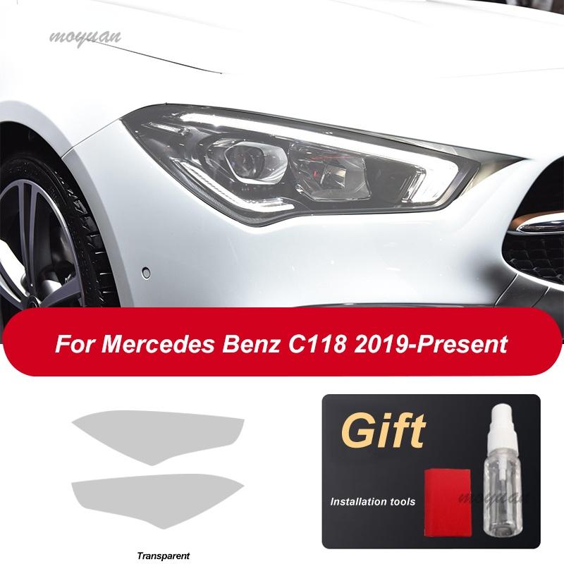 Car Headlight Protective Film Transparent Black TPU Sticker For Mercedes Benz CLA Class C118 CLA45 AMG CLA250 Accessories