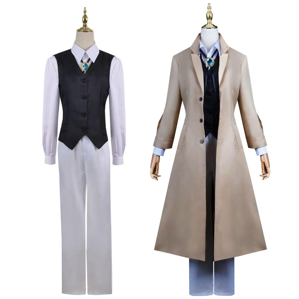 Bungo Stray Dogs Yosano Akiko, Dazai Osamu, and Nakahara Chuuya Cosplay Costume Set