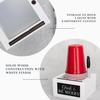 White Wood Mark Your Cup and Drink Up Cup Holder - Hosting Essentials Cup Dispenser with Interchangeable Signs- Coffee Cup Holder with Marker Slot-