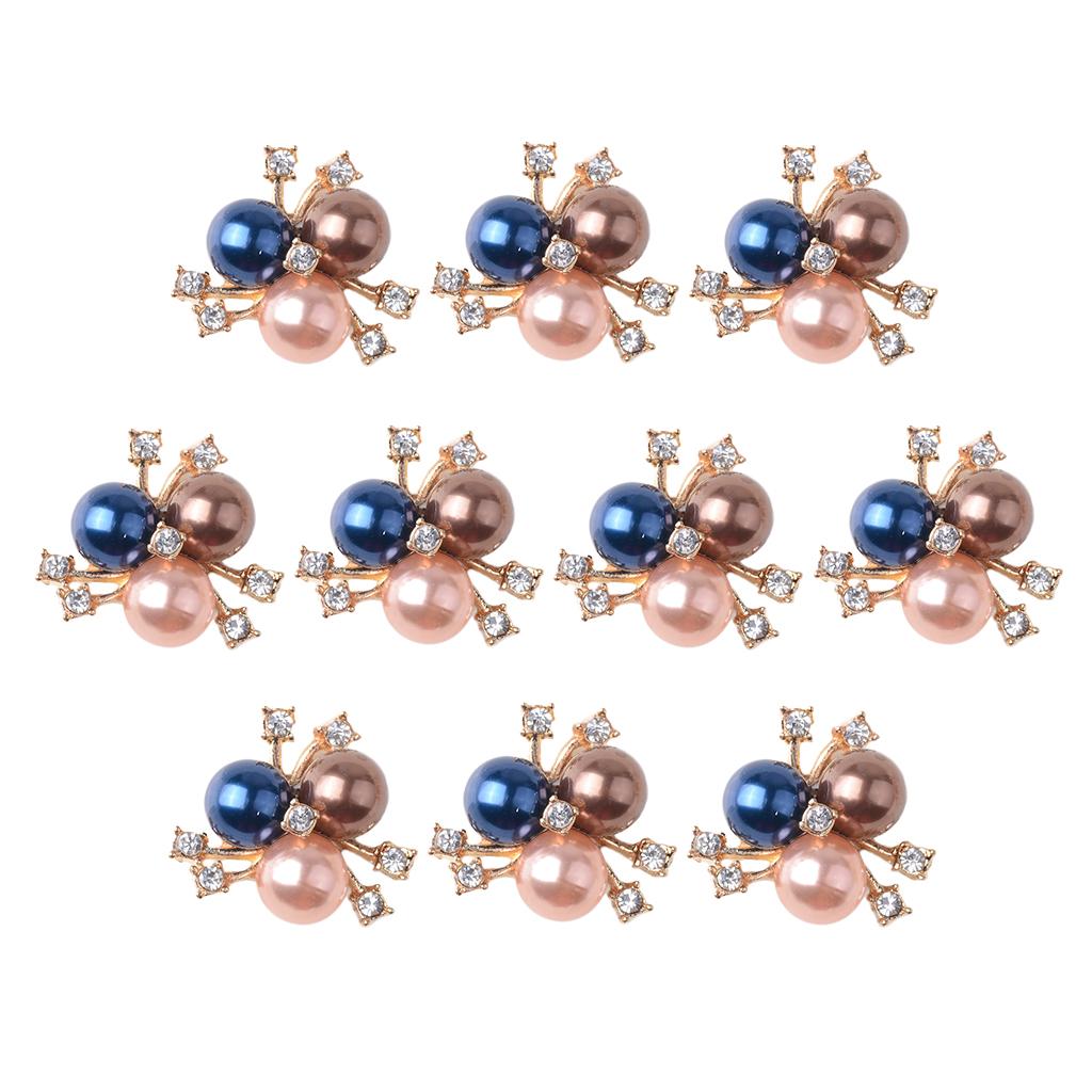 Цветочные пуговицы с плоской основой, стразы и жемчуг. Роскошные аксессуары для одежды для DIY, свадеб, вечеринок, поделок.