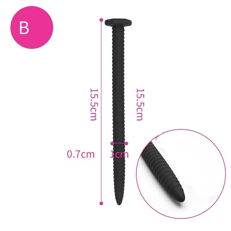 Urethral Toys for Man,Nail & Screw Silicone Penis Plug Sounding,Urethal Inserts,Urethra Dilation Catheter,Uretral Probe