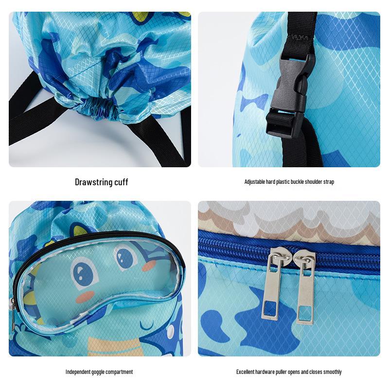 Adorable Cartoon Waterproof Kids' Swim Bag - Lightweight Sports & Travel Backpack for Clothing
