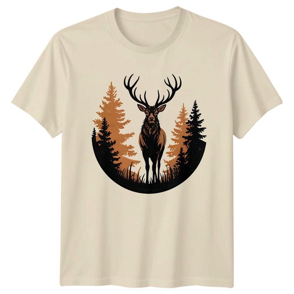 Majestic Stag In Wilderness Forest Unisexs TShirt Deer Wildlife