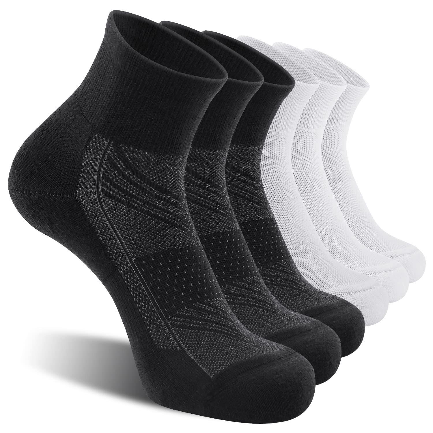 

6 Pack Men s Socks With Cushion, Sport Athletic Running Socks One Size білий