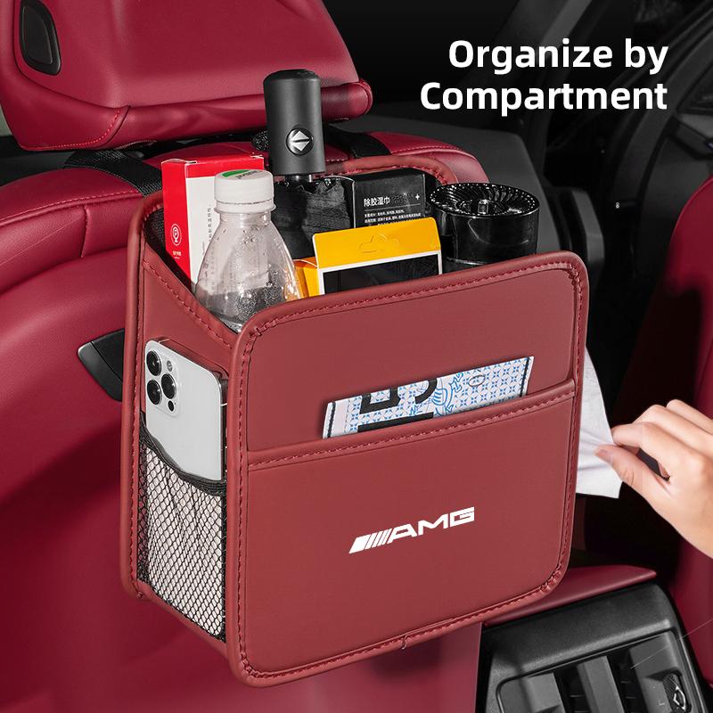 AAVO1 Car Seat Back Organizer Storage Box Auto Tissue Boxs For Mercedes Benz AMG W203 W205 W206 W211 W220 W212 W201 W140 GLK GLE GLC