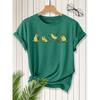 Elegant short-sleeved dress for women Cute Yoga Frog Print Crew Neck T Shirt Suitable for spring wear Summer Autumn Winter fashion