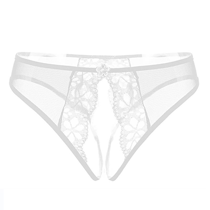 Sexy Underwear Sexy T-shaped Open Panties Thong Women's Lace Sao Low Waist Hot Open Crotch Temptation Transparent