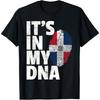 Its In My DNA Dominican Republic Flag Official Pride Gift TShirt Retro Fashion Flag Print Tops Classic Pattern Tees