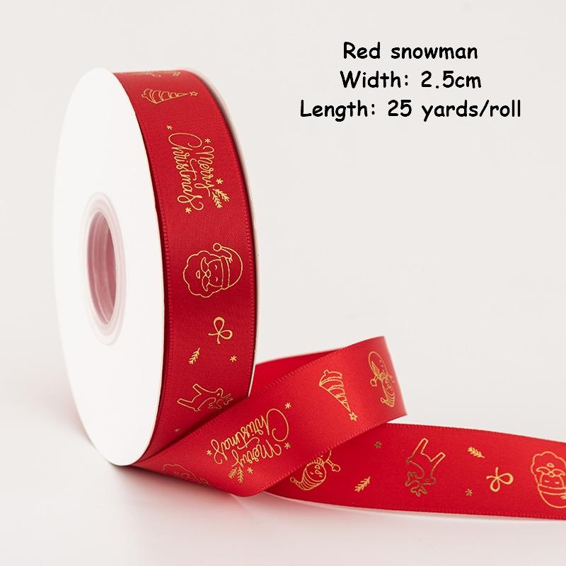 1/4 Inch Christmas Ribbon for Crafts Holiday Grosgrain Ribbon Christmas Ribbon for Gift Wrapping Festival Party Decoration