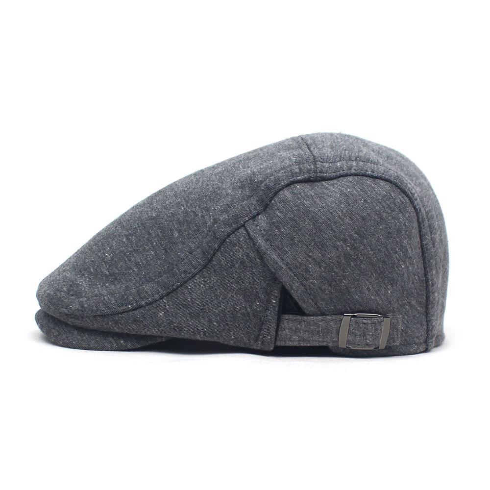 Beret Men's Casual Solid Color Cap Forward Cap Adjustable Hat