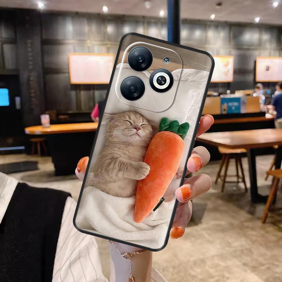Phone Case For Infinix Smart 8 8pro 8Plus Cute Cartoon Painted Back Cover Soft TPU Bumper For Infinix Smart 8 Pro Plus Case Capa