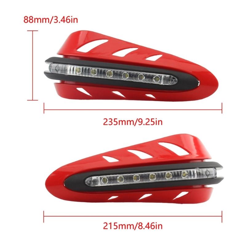 1 Pair Motorcycle Hand Guard Motorbike Turn Signal Light DRL Indicator Cover 7/8" 22mm Dirt Bike Handguard