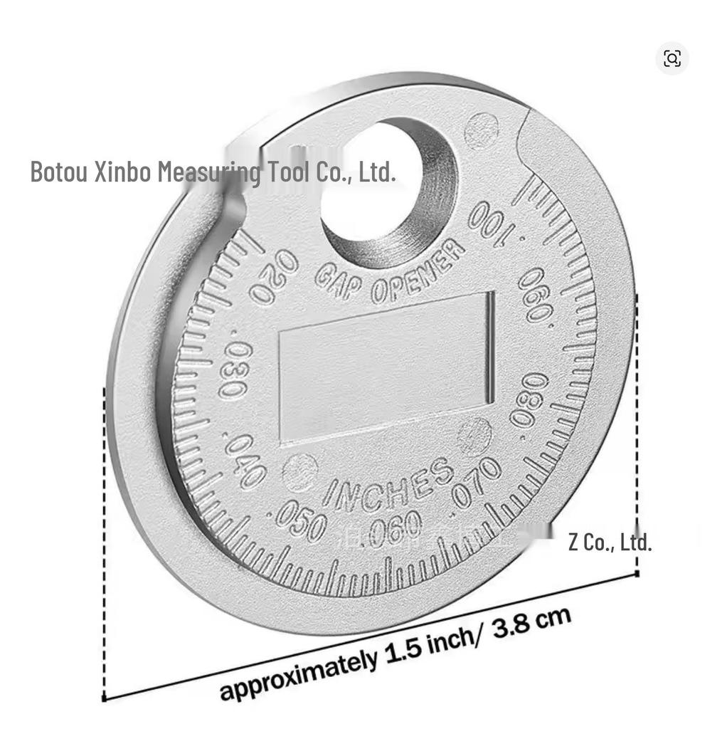 Zinc-Aluminum Alloy Coin Feeler Gauge 0.5-2.5mm / 0.020-1.00" Imperial Spark Plug Gauge