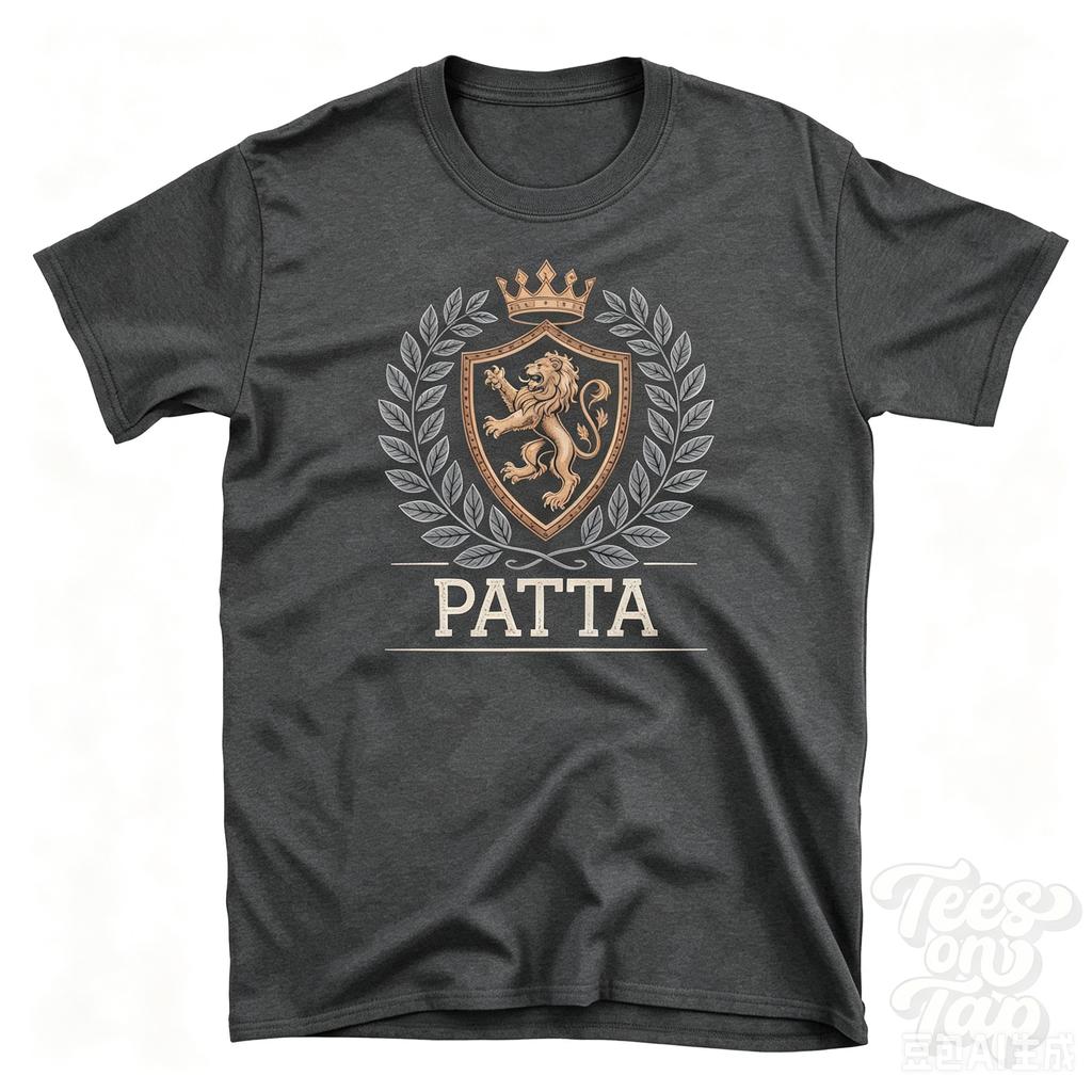 PATTA FANTASY COAT OF ARMS Tshirt Highend Brand Tshirt 2026 Summer New Unisex Unisex Oversized Cotton Tshirt Street Wear Y2K