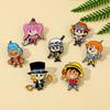 Japanese Cartoon Animation ONE PIECE Metal Badge Luffy Ace Nautical King Enamel Enamel Brooch Brooch