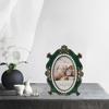 /Picture , Clear Glass Vintage European Retro Style, Bronze Patina Plated, Tabletop Horizontally