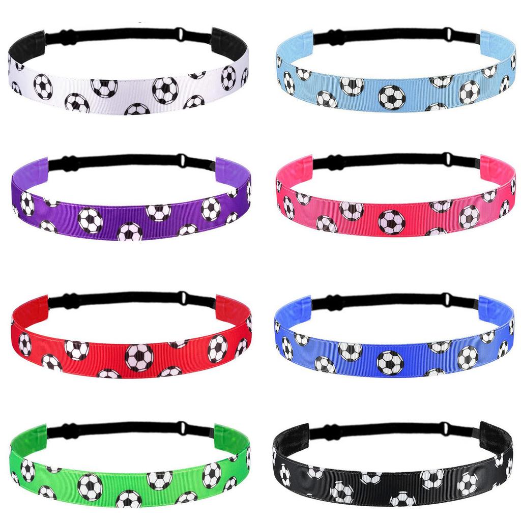 Faixa de Cabelo de Futebol da Moda Cor Doce Faixa de Cabeça de Yoga Elástica Faixa de Suor para Corrida Acessórios de Cabelo Antiderrapantes Atacado