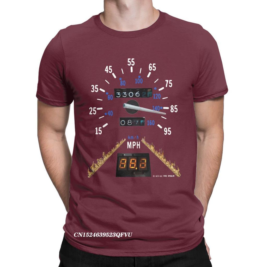 Men's Tshirt Time Travel Movie BTTF Leisure Tees Harajuku T-Shirts Premium Cotton Adult Clothes