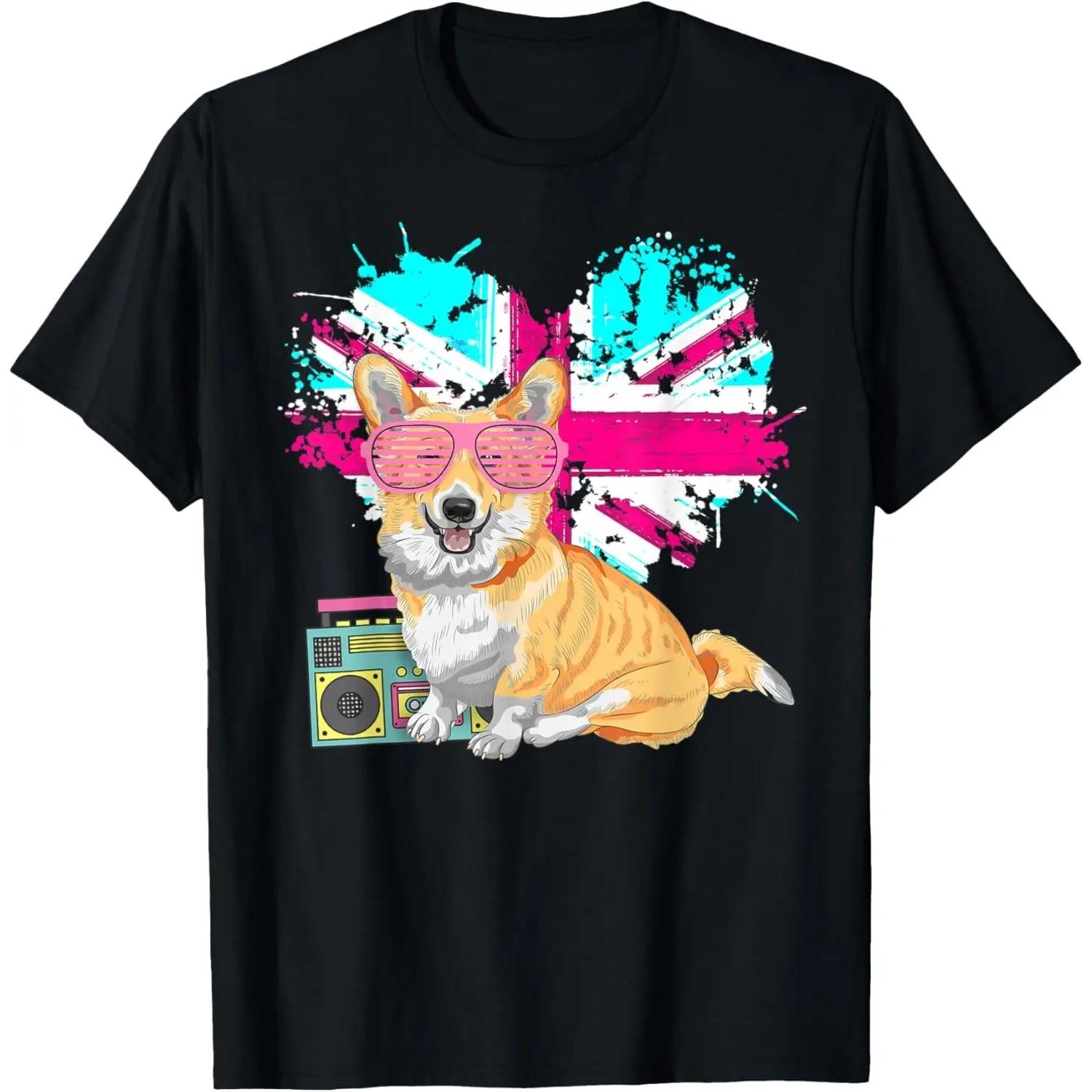 

90s Pembroke Welsh Corgi For Rave Outfit & 1990s Fancy Dress T-Shirt S чёрный