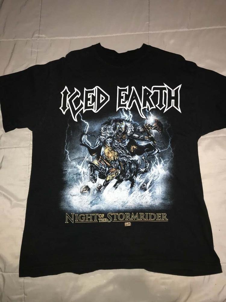 Футболка Iced Earth Night Of The Stormrider Унисекс Хлопковая Футболка S До 4XL MA227 Унисекс Футболка M