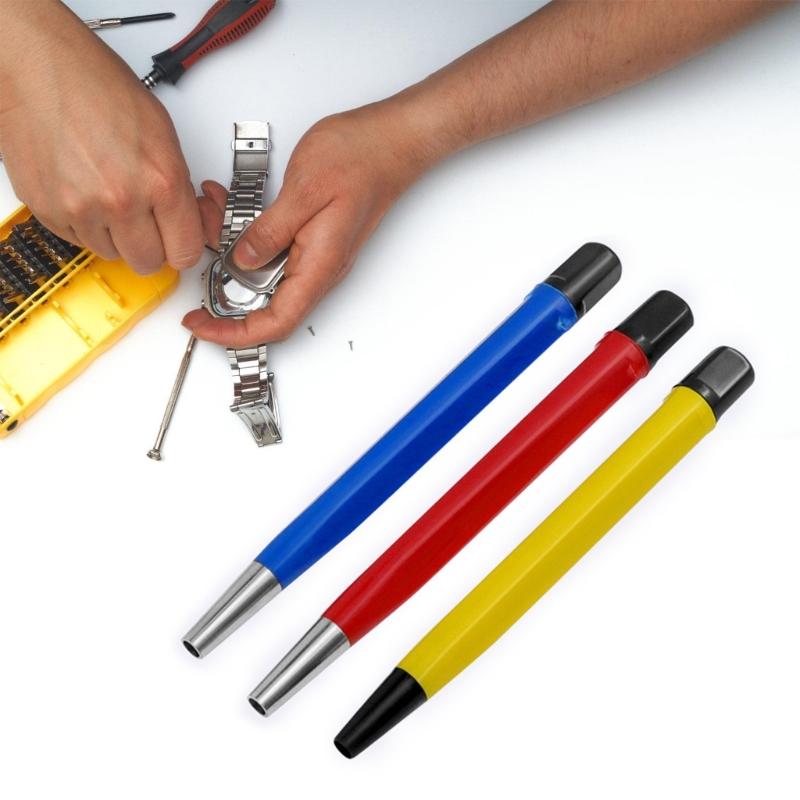 3Pcs/set Rust Removal Brush Pen Glass Fiber/Brass/Steel Brush Pen Shape Watch Repair Parts Polishing Cleaning Tool