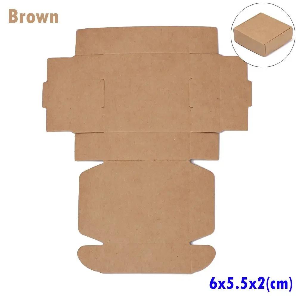 10pcs 9sizes Wedding Event Gift Craft Jewelry Candy Storage Cardboard Package Kraft Paper Box Wrapping