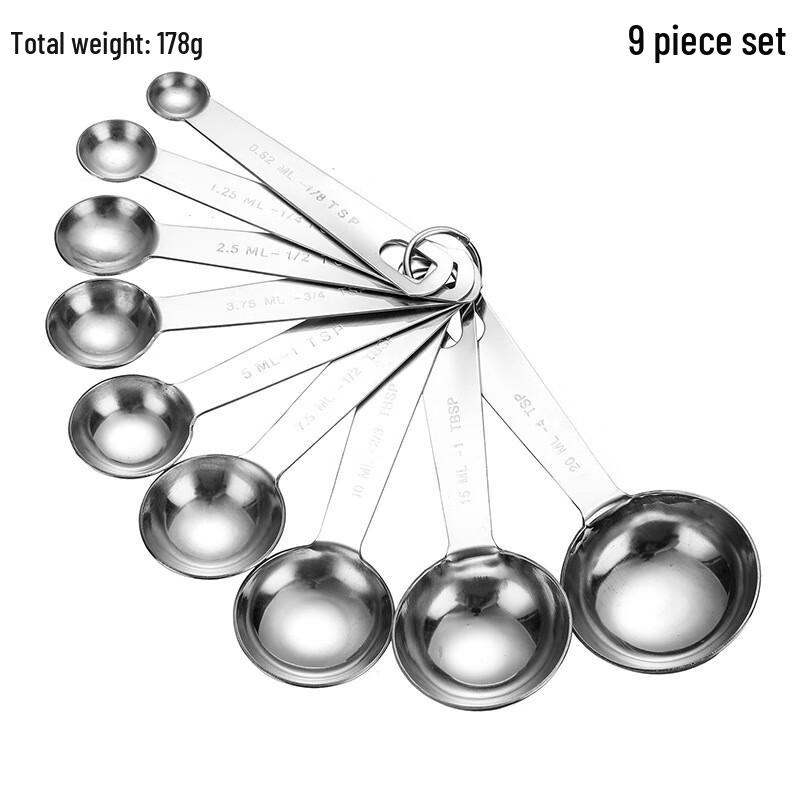 ZISIZ Stainless Steel Measuring Spoons and Cups Set