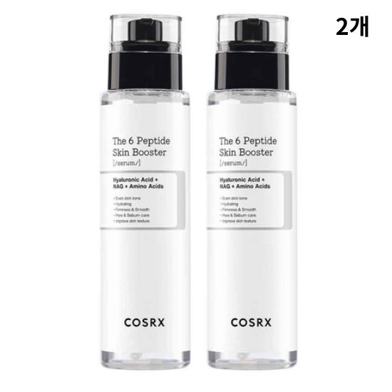 COSRX The 6 Peptide Skin Booster Serum 150 mL × 2 – Multi-Peptide First-Step Booster for Pores, Texture & Firmness