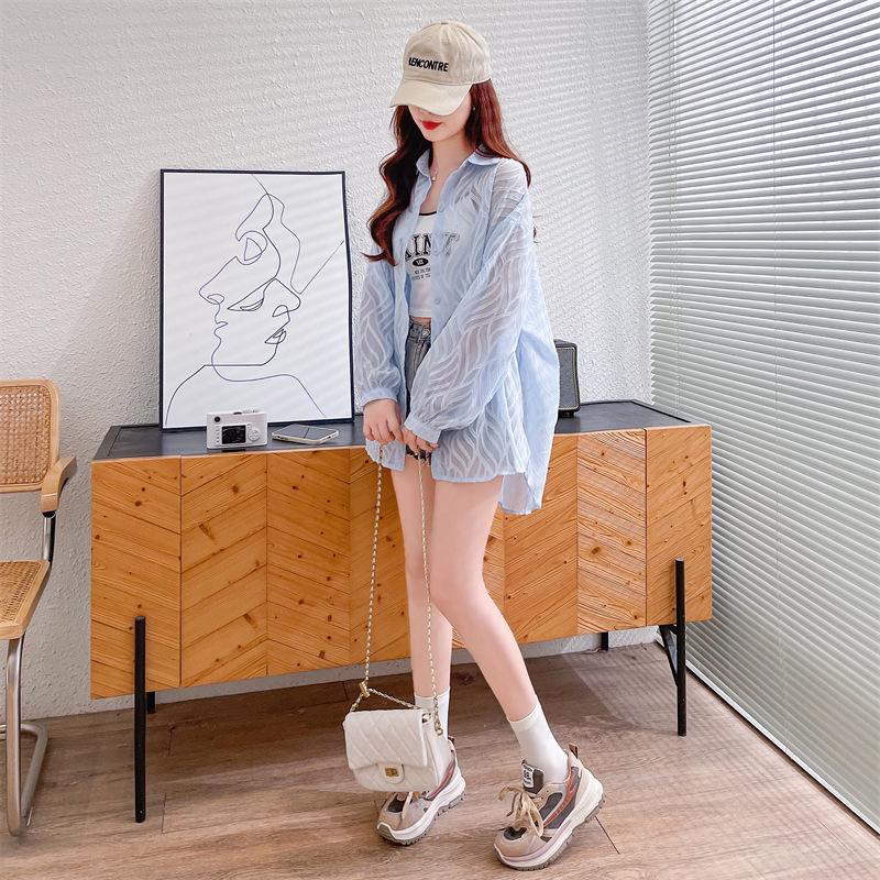 Women's Chiffon Sun Protection Cardigan - Lightweight, Long-Sleeved Beach Outerwear